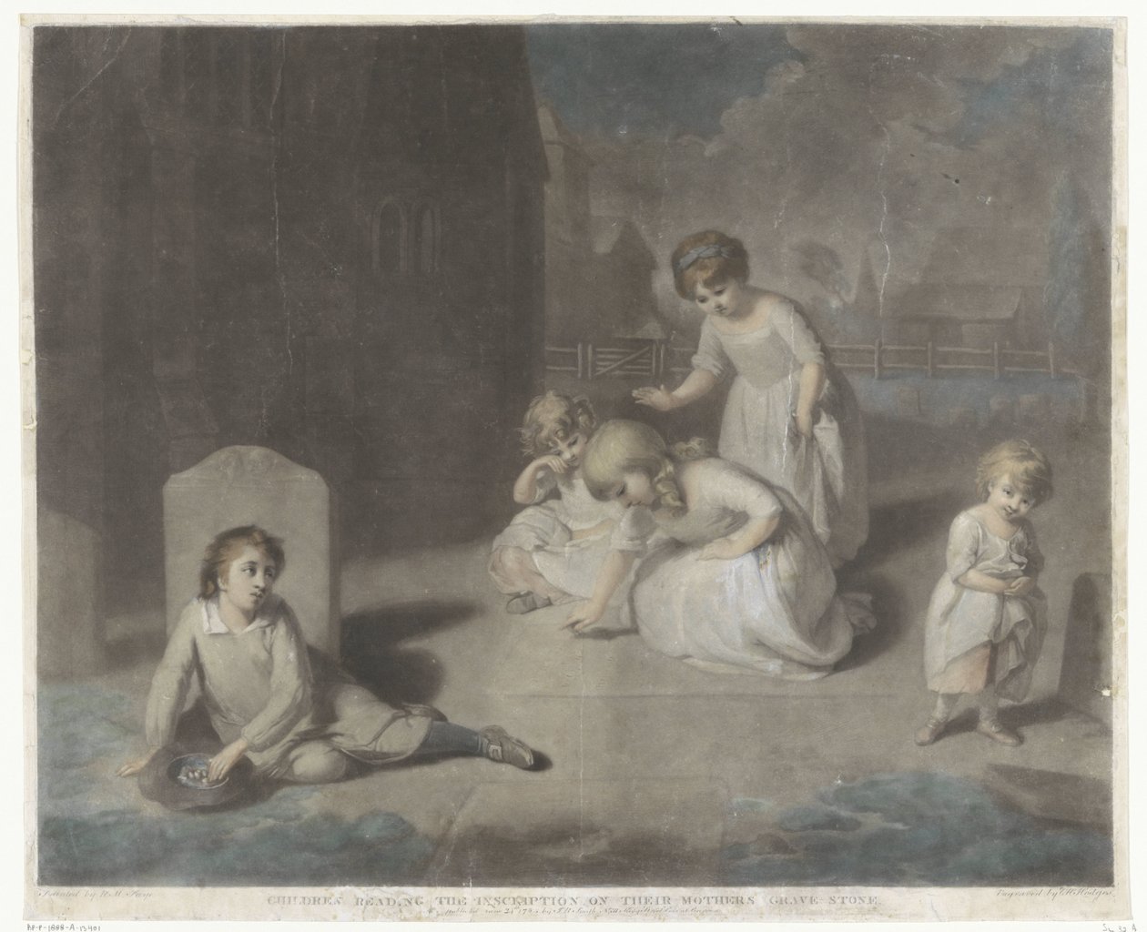 Enfants dans un cimetière - Charles Howard Hodges