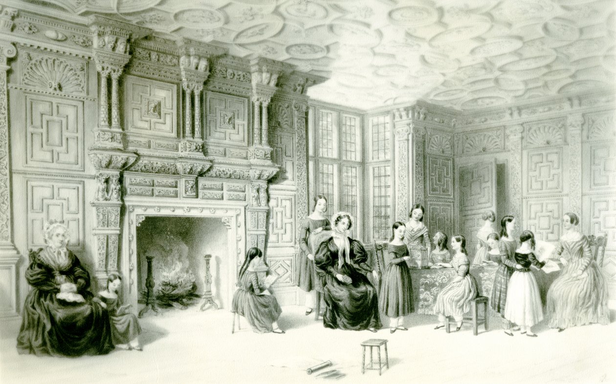 Salle de classe à Campden House, vers 1840 - Charles James Richardson
