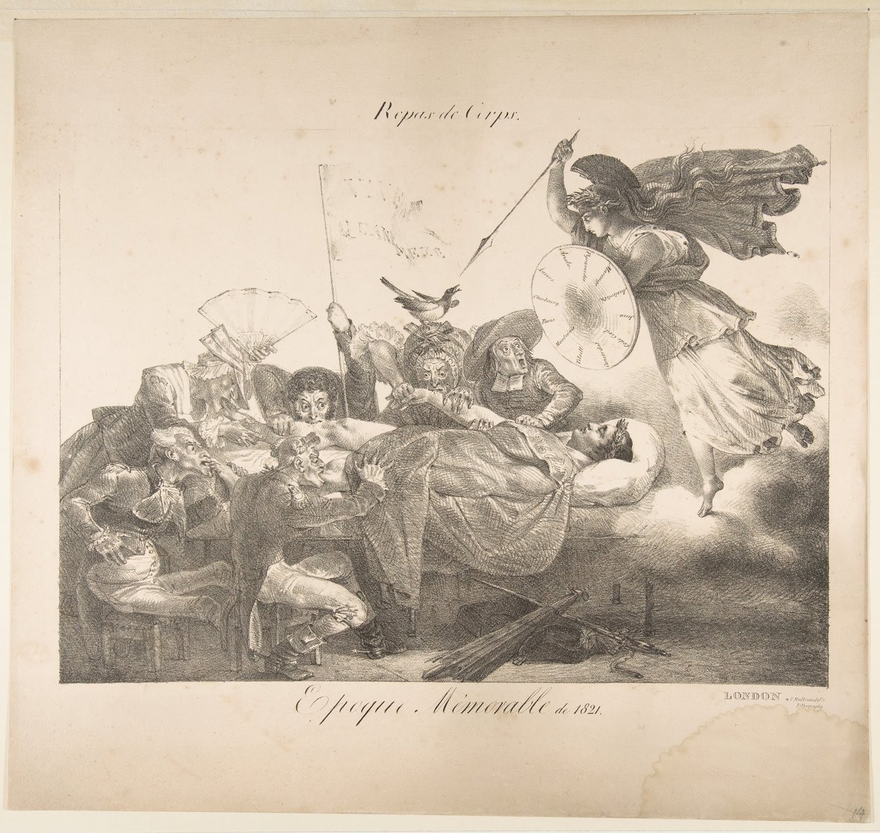 Repas de Corps. Époque Mémorable de 1821, 1821 - Charles Joseph Hullmandel