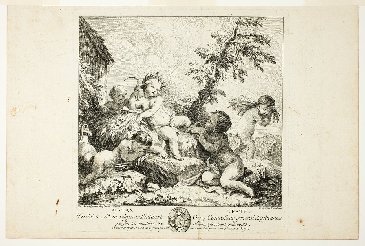 Été, planche deux de Les Quatre Saisons - Charles Joseph Natoire