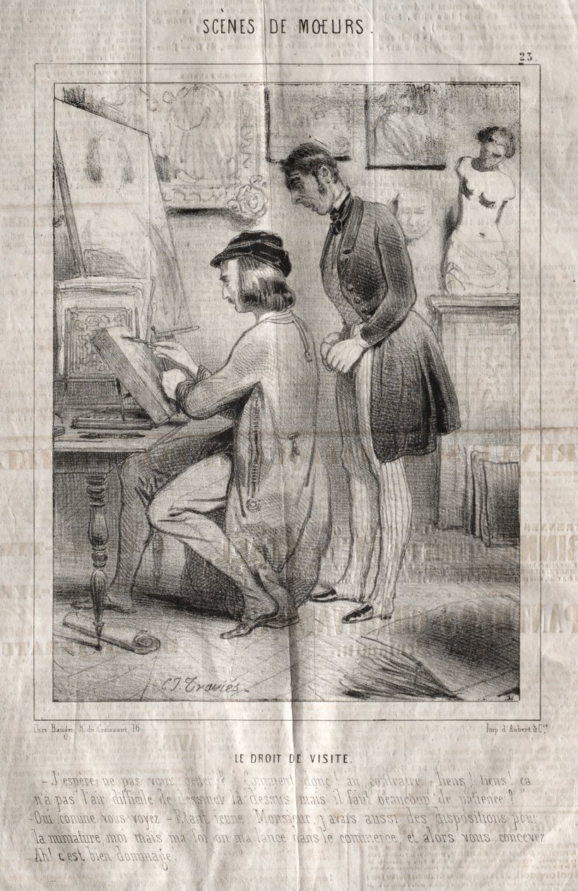 Scènes de mœurs : Le Droit de visite. J