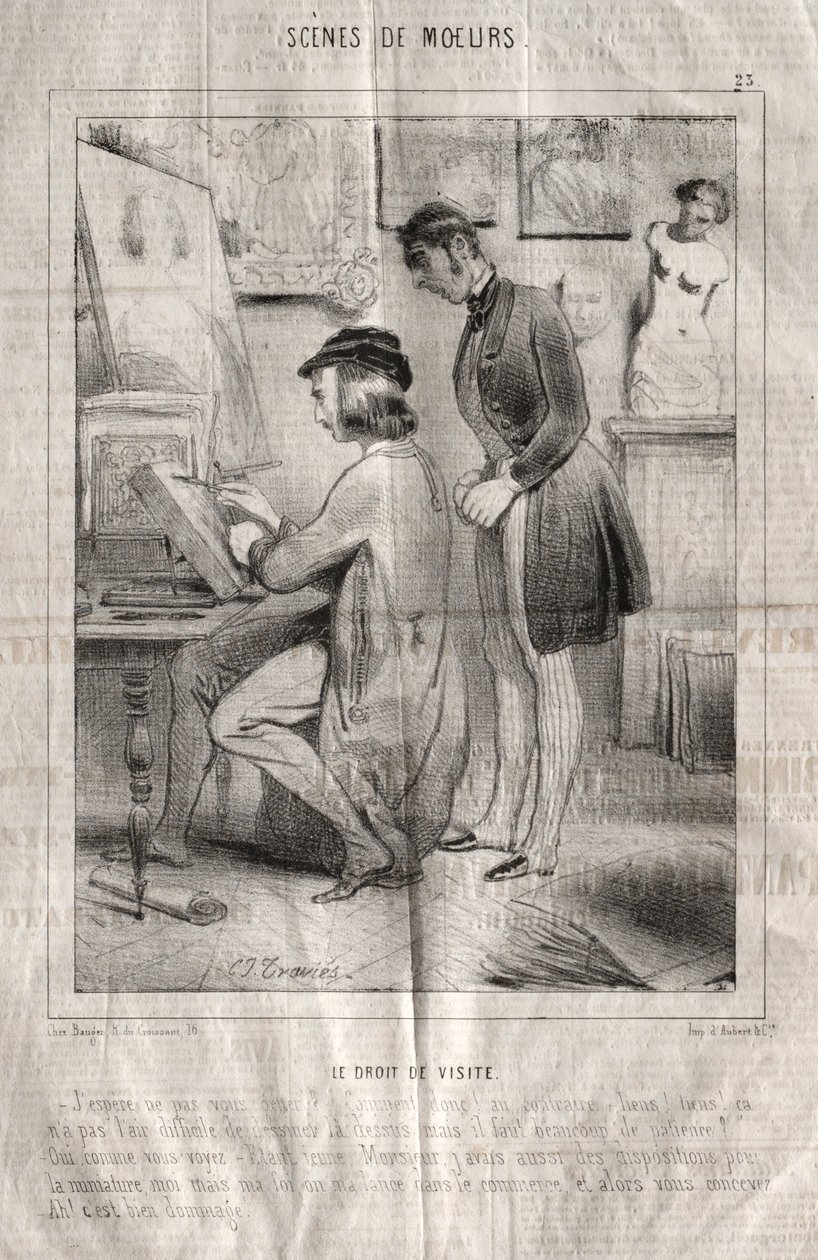 Scènes de mœurs : Le droit de visite. J