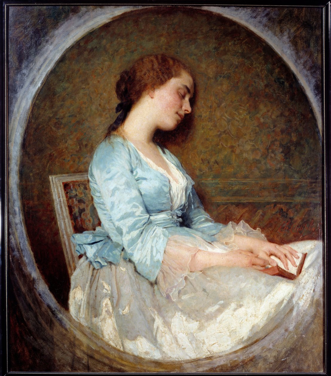 Le rêve Jeune femme dormant sur son livre. Peinture de Charles Chaplin (1825-1891) 1857 Marseille, Musée des Beaux-Arts - Charles Joshua Chaplin