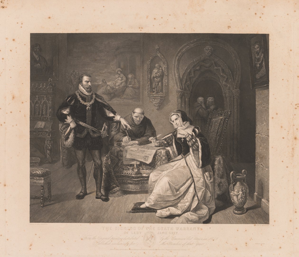 Signature du mandat de mort de Lady Jane Grey - Charles Kennedy Burt