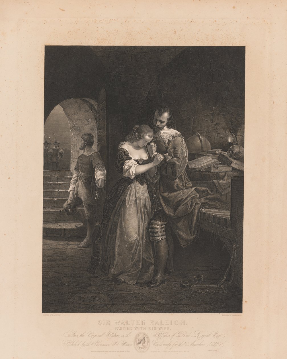 Sir Walter Raleigh se séparant de sa femme - Charles Kennedy Burt