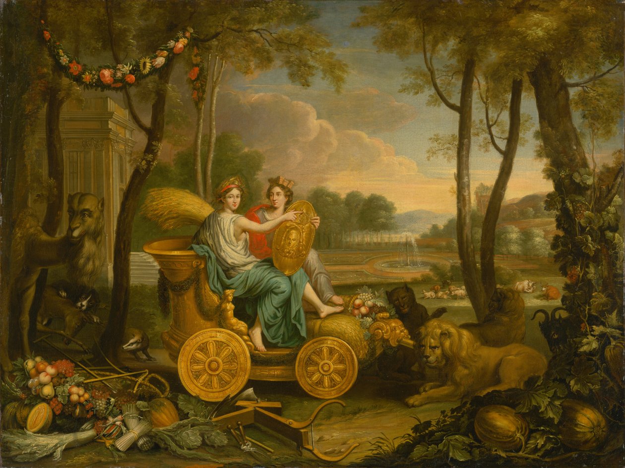 Allégorie des quatre éléments : La Terre. Conception pour une tapisserie pour le roi Louis XIV, vers 1680 - Charles Le Brun