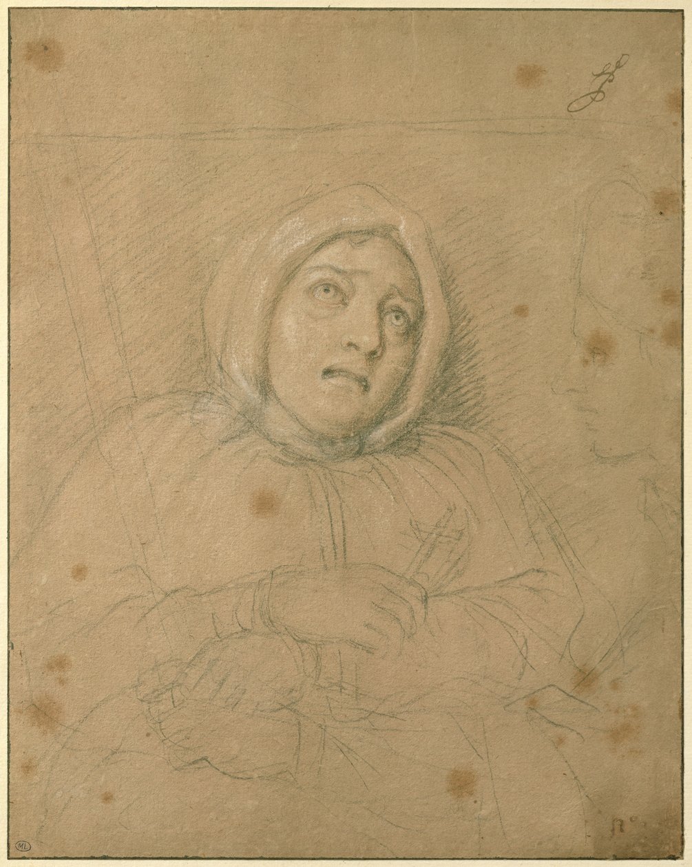 La marquise de Brinvilliers sur le chemin de la mort - Charles Le Brun