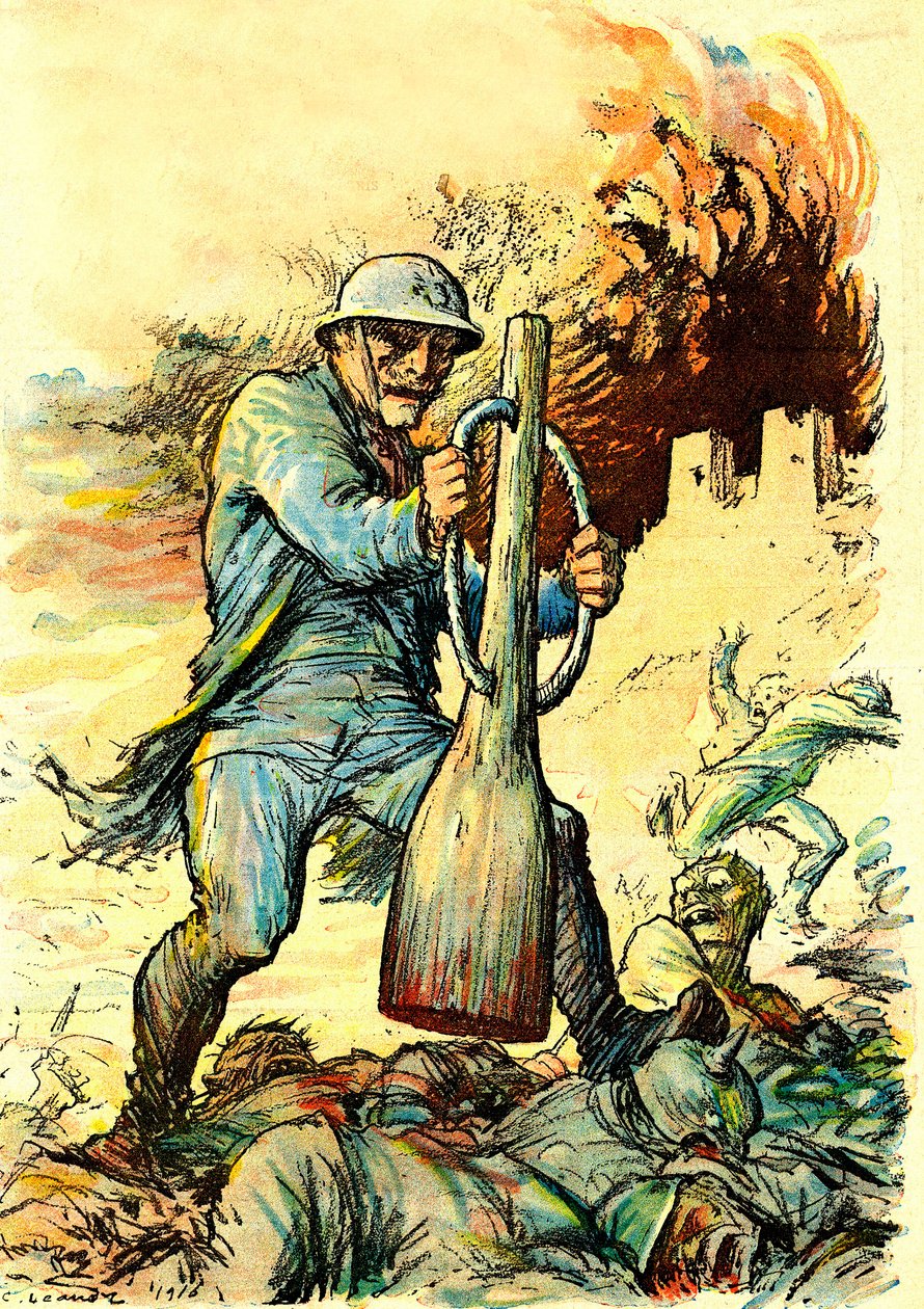 Caricature du général Nivelle (1856-1925) dans "Le Rire" du 20 janvier - Charles Leandre