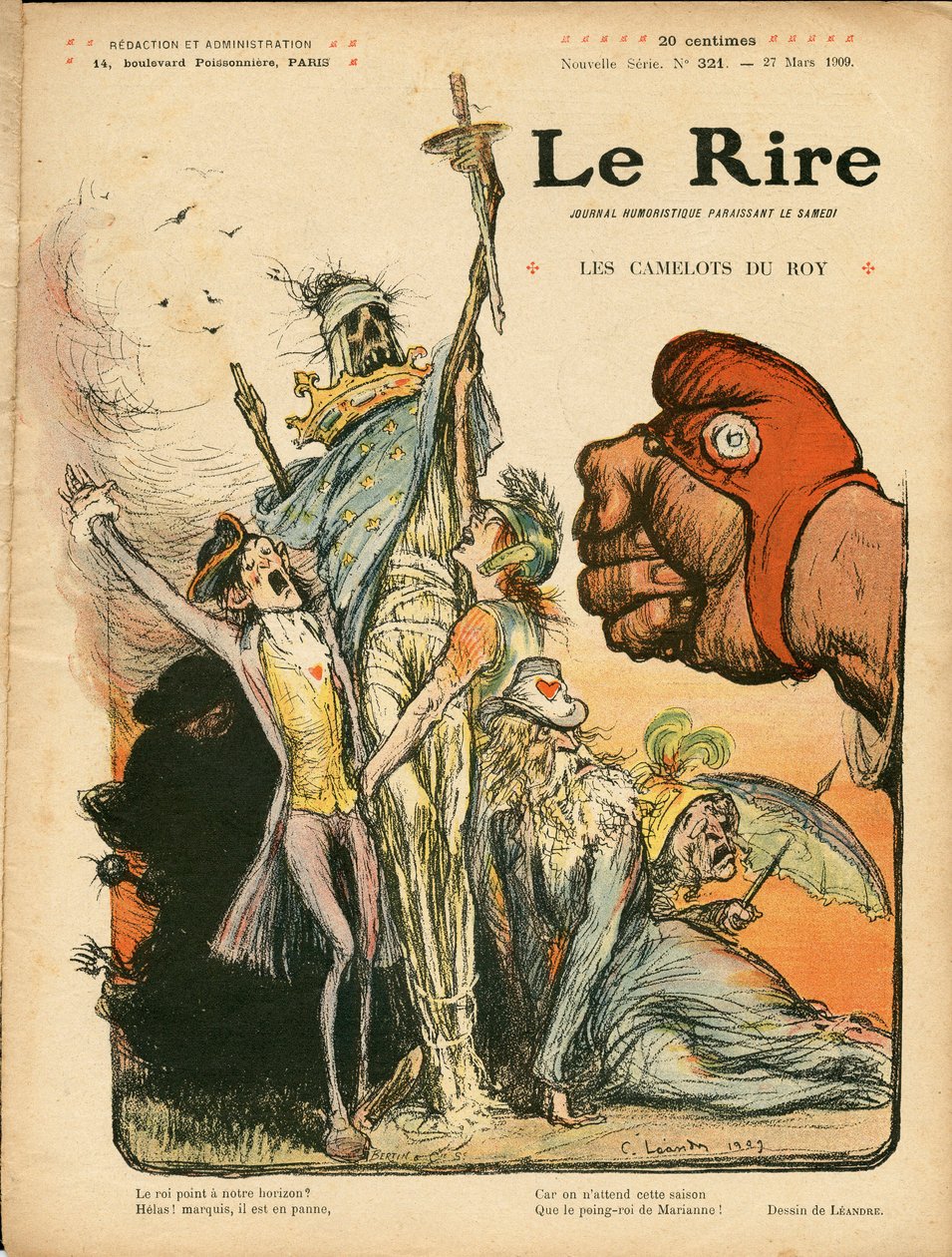 Couverture de Le Rire, numéro 321, Satirique en Couleurs - Charles Leandre