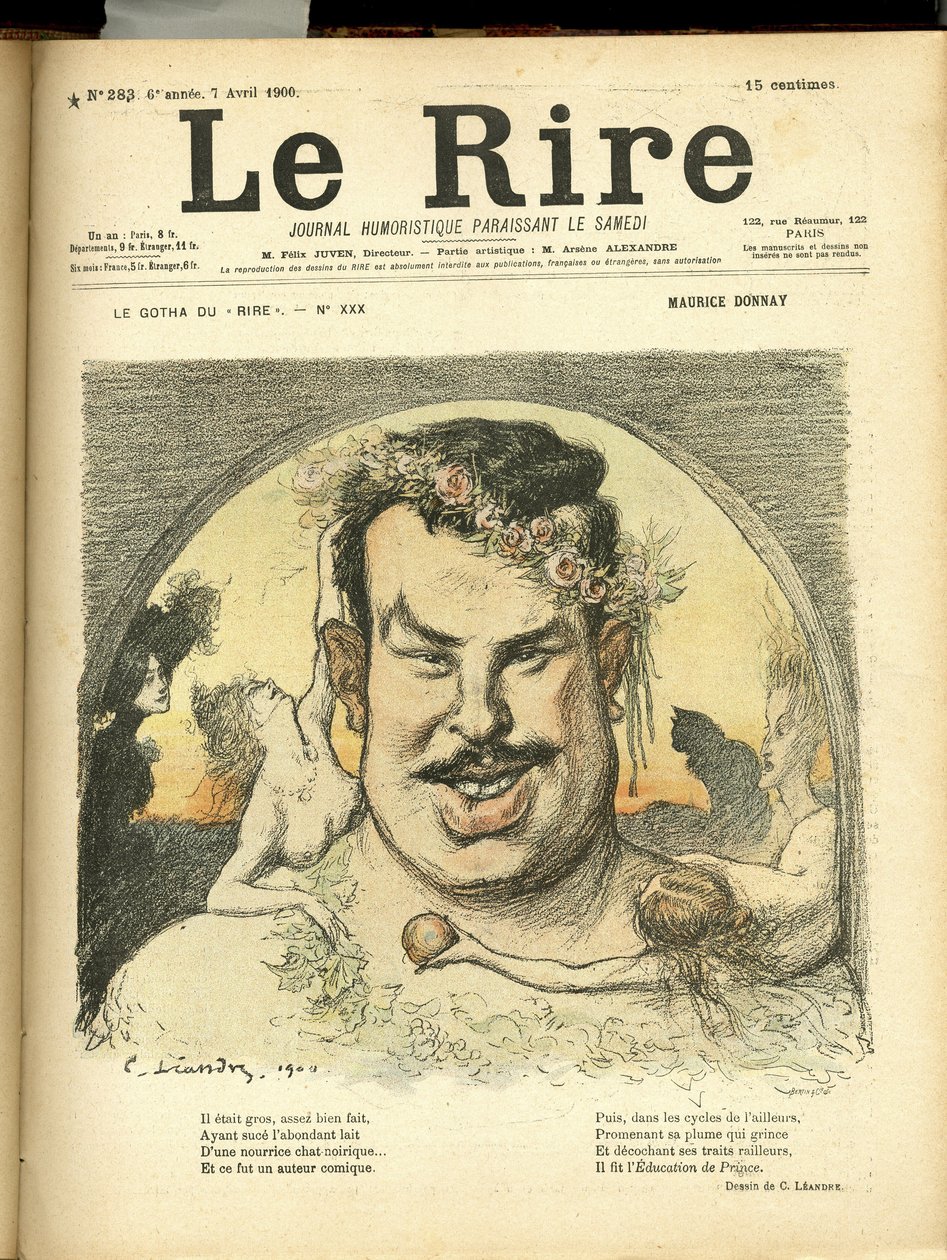 Illustration de Charles Leandre pour la couverture de Le Rire - Charles Leandre