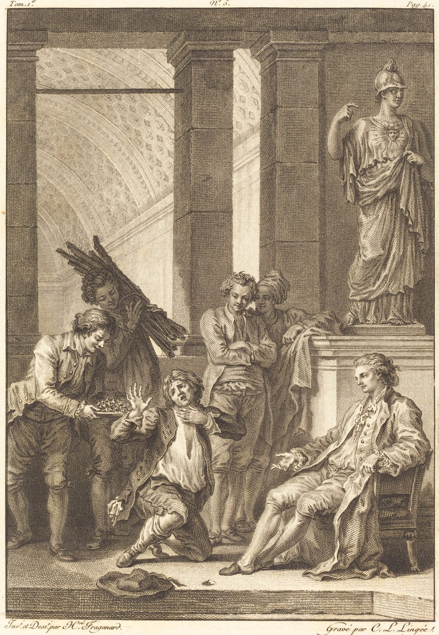 Le paysan - Charles Louis Lingée after Jean Honoré Fragonard