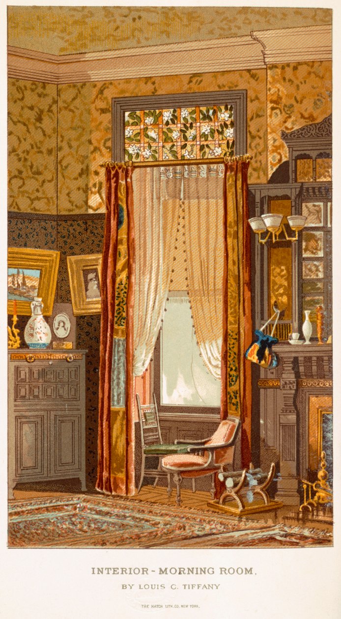 Salle du matin 1881, par Charles Louis Tiffany de C Harrisons Womans Handiwork in Modern Homes New York 1881 - Charles Louis Tiffany