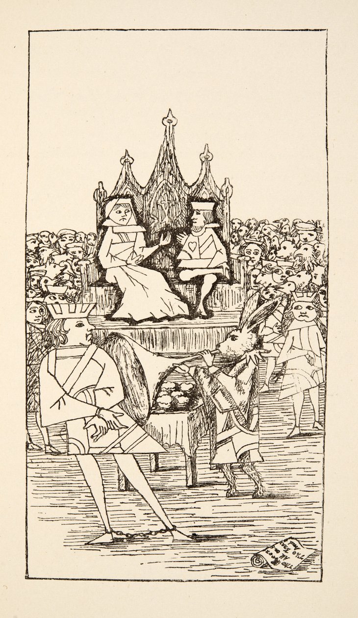 Procès du Valet de Cœur, illustration des Aventures d