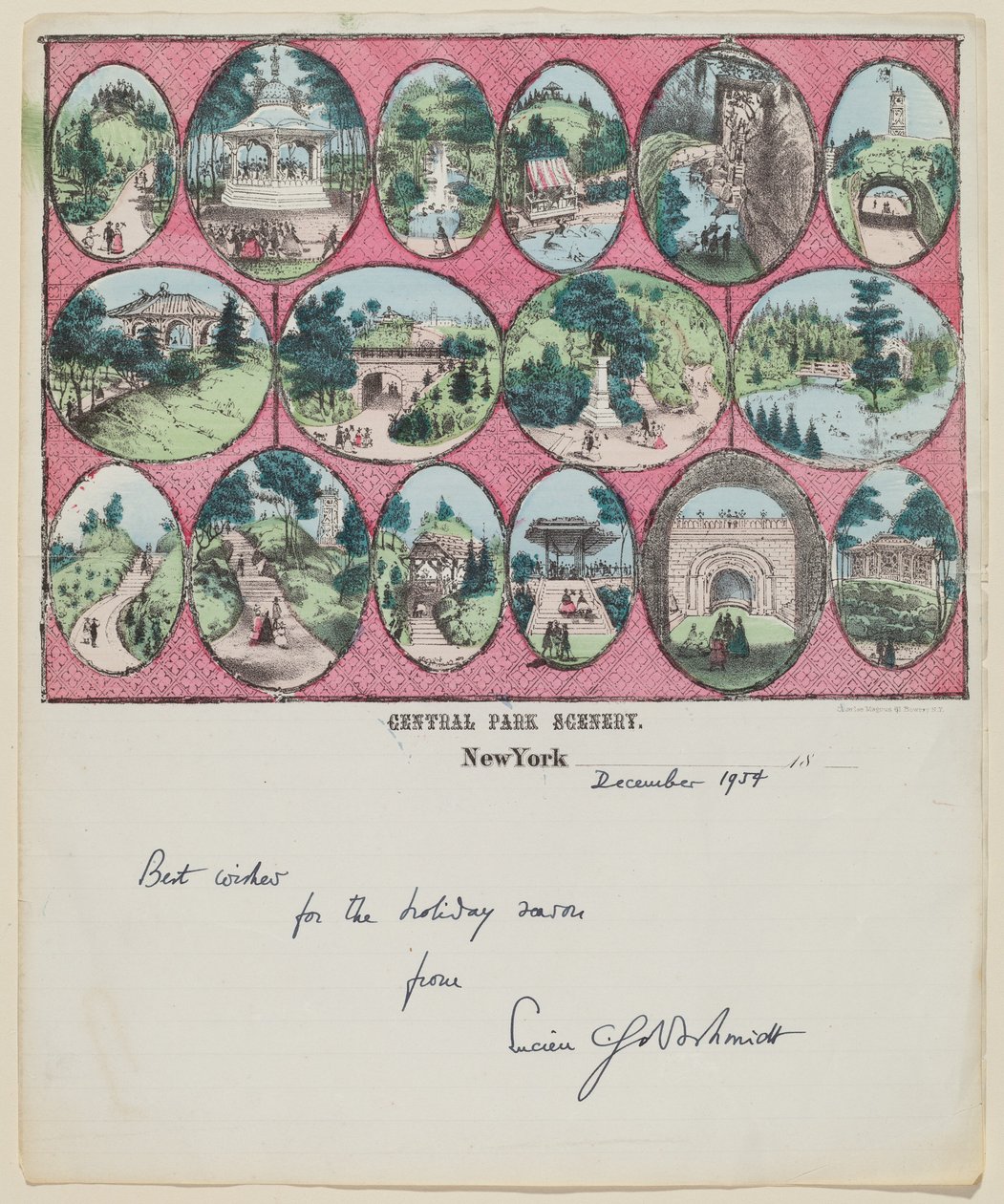 Paysage de Central Park (New York) - Charles Magnus