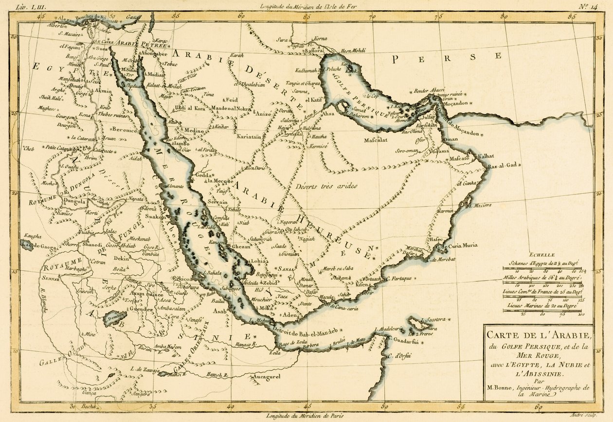 Arabie, le Golfe Persique et la Mer Rouge, avec l