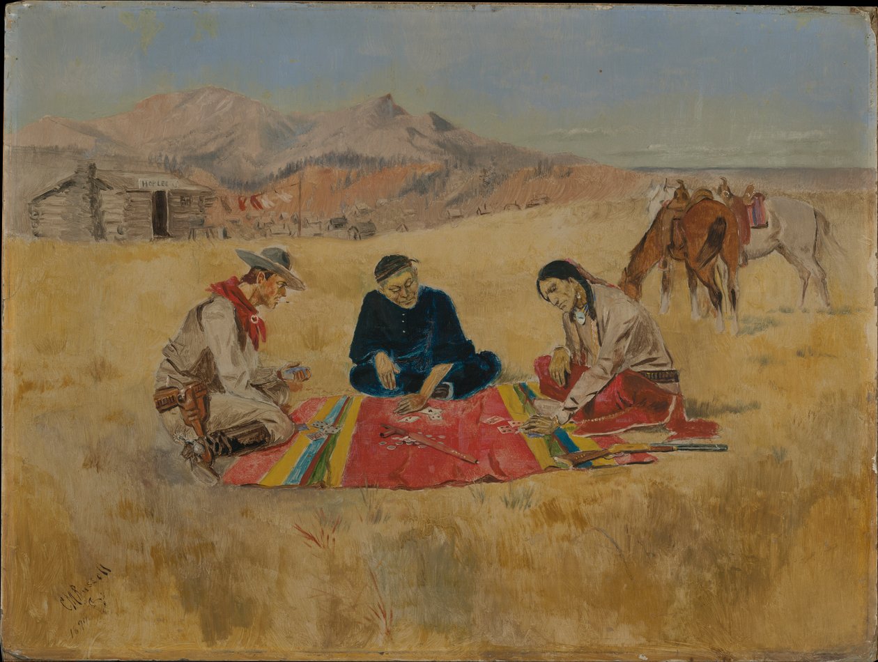 La partie de poker - Charles Marion Russell