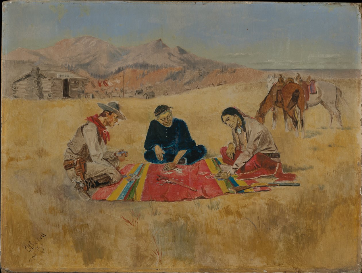 La partie de poker - Charles Marion Russell