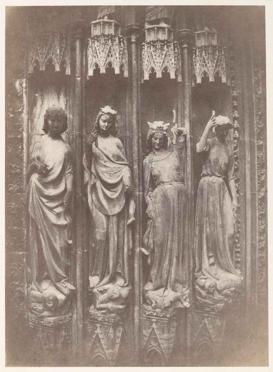 Les Vertus écrasant les Vices, Cathédrale de Strasbourg - Charles Marville
