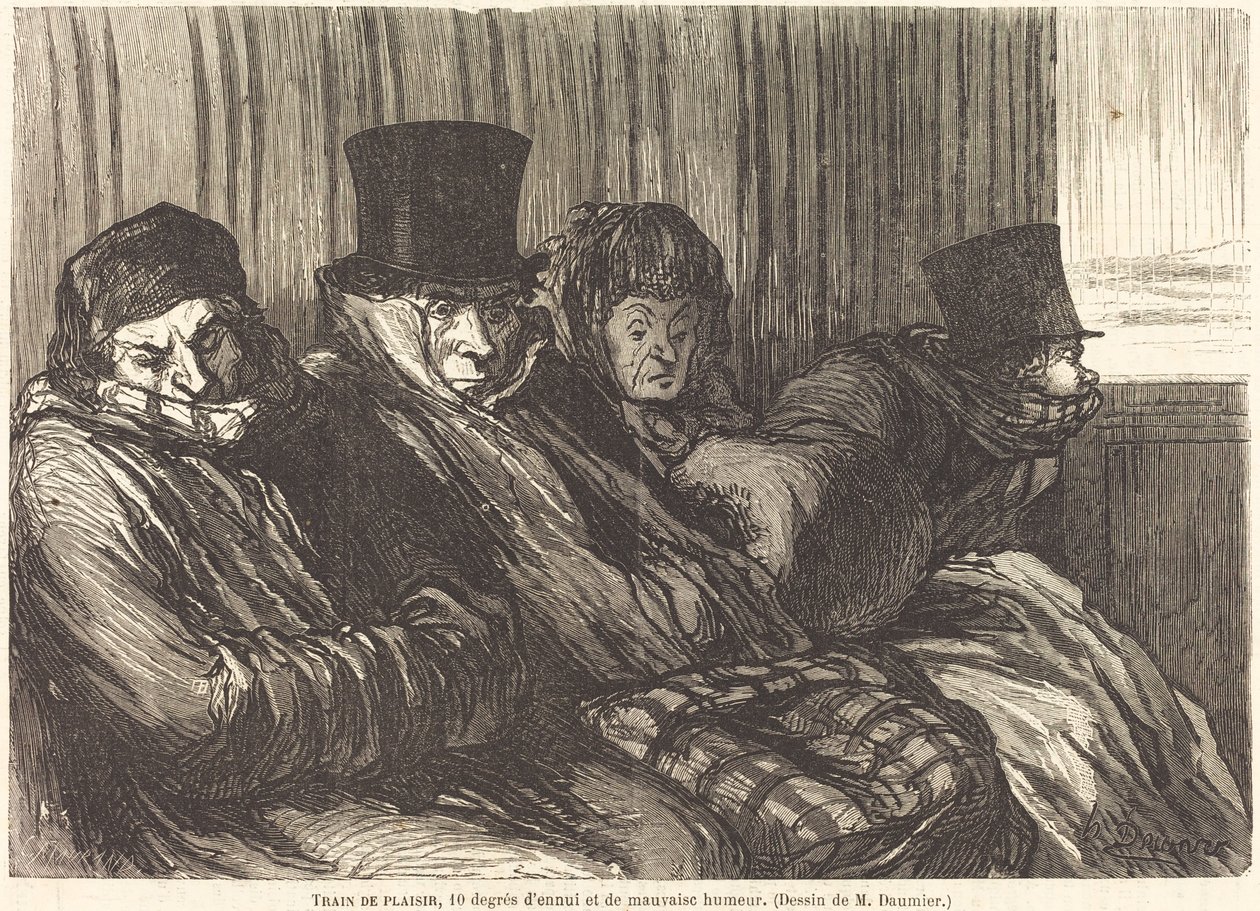 Train de plaisir - Charles Maurand after Honoré Daumier