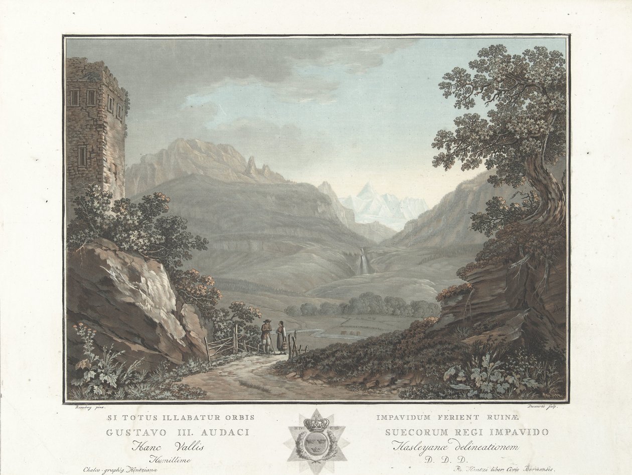Paysage montagneux en Suisse - Charles Melchior Descourtis