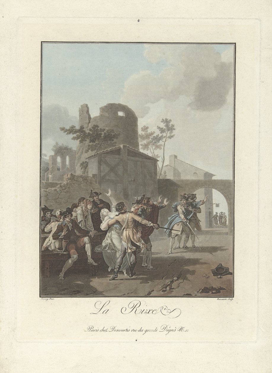 La Rixe - Charles Melchior Descourtis
