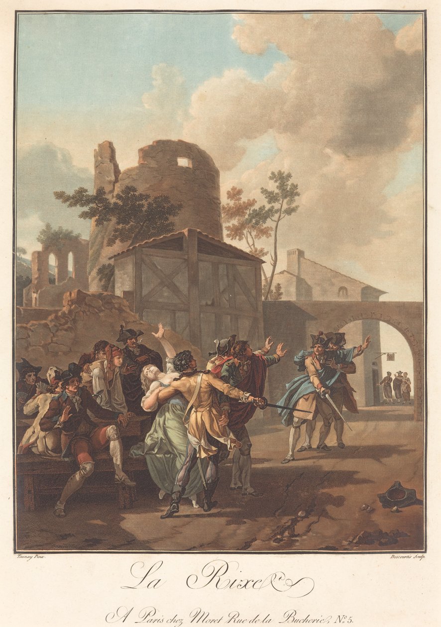 La Rixe, c. 1792 - Charles Melchior Descourtis