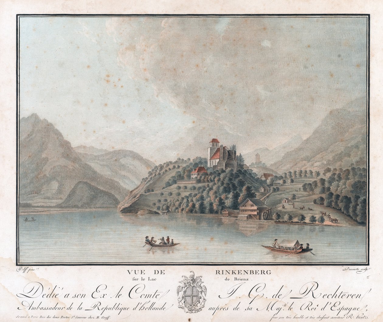 Vue de Rinkenberg sur le lac de Brenz - Charles Melchior Descourtis