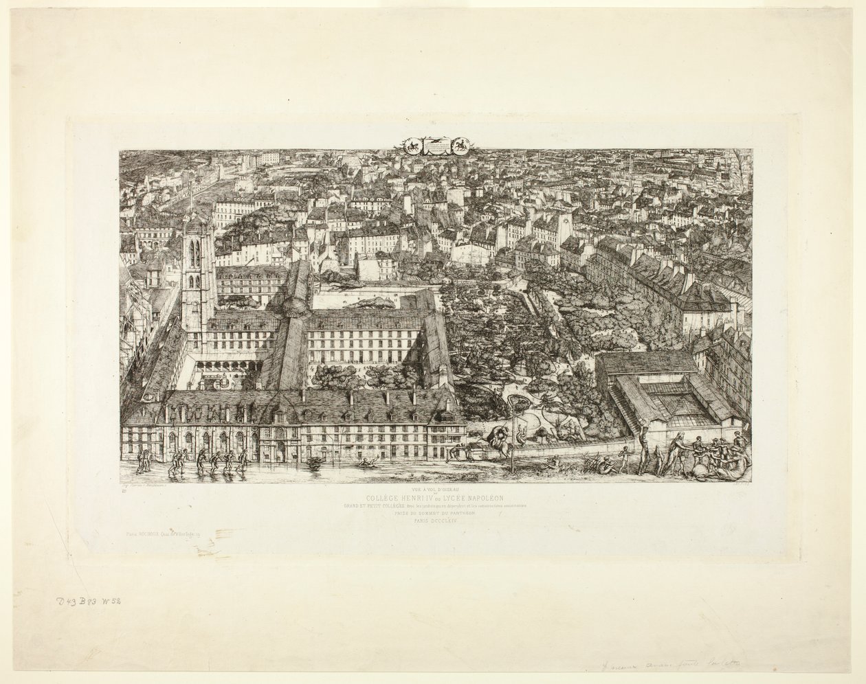 Collège Henry IV (ou Lycée Napoléon), Paris - Charles Meryon