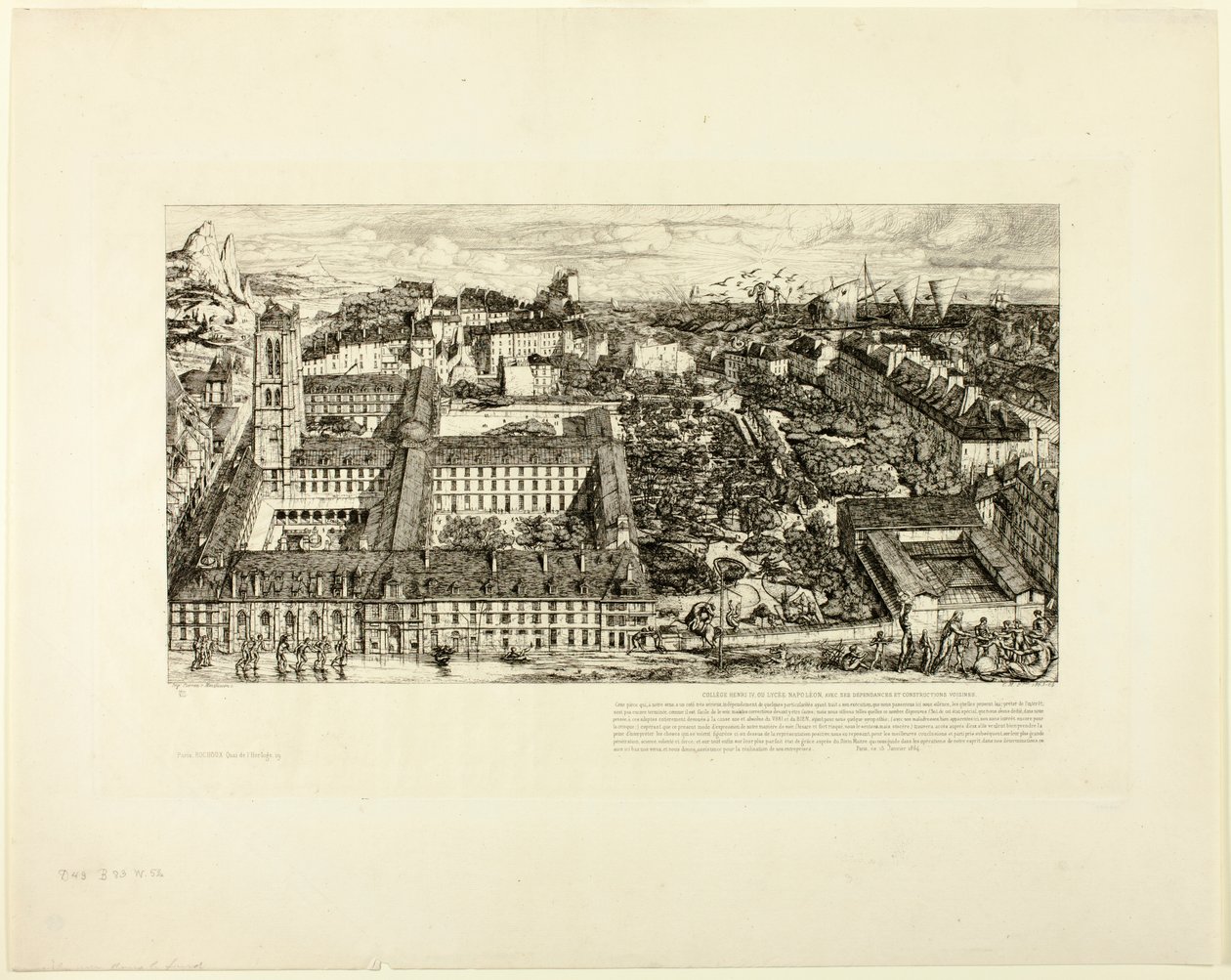 Collège Henry IV (ou Lycée Napoléon), Paris - Charles Meryon