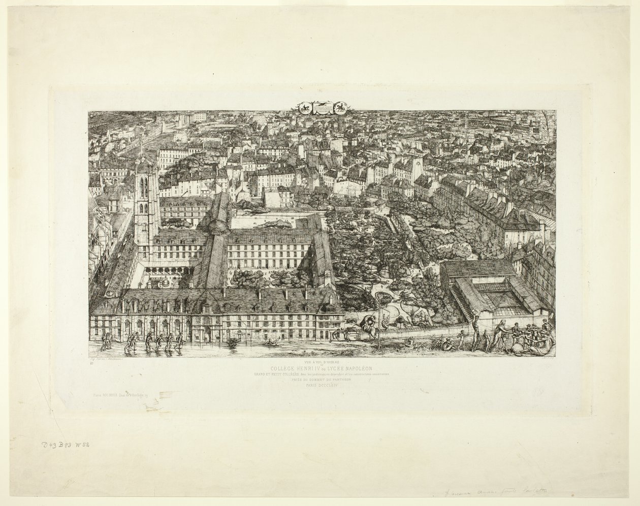 Collège Henry IV (ou Lycée Napoléon), Paris - Charles Meryon