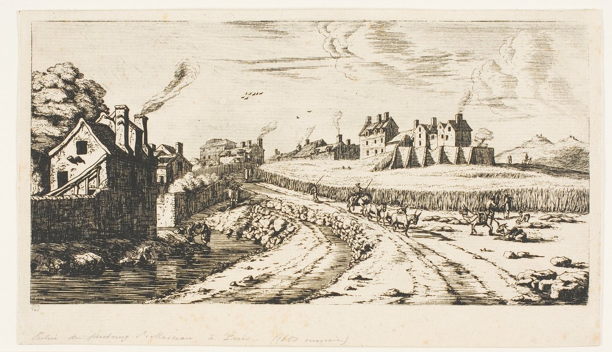 Entrée de la banlieue de Saint-Marceau, Paris - Charles Meryon