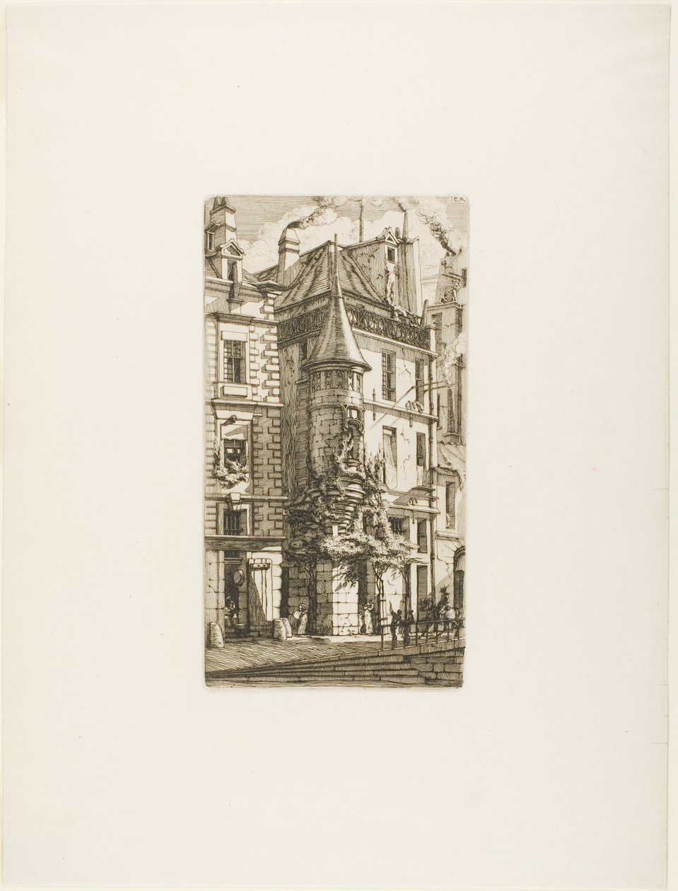 Maison à tourelle, rue de la Tixéranderie - Charles Meryon