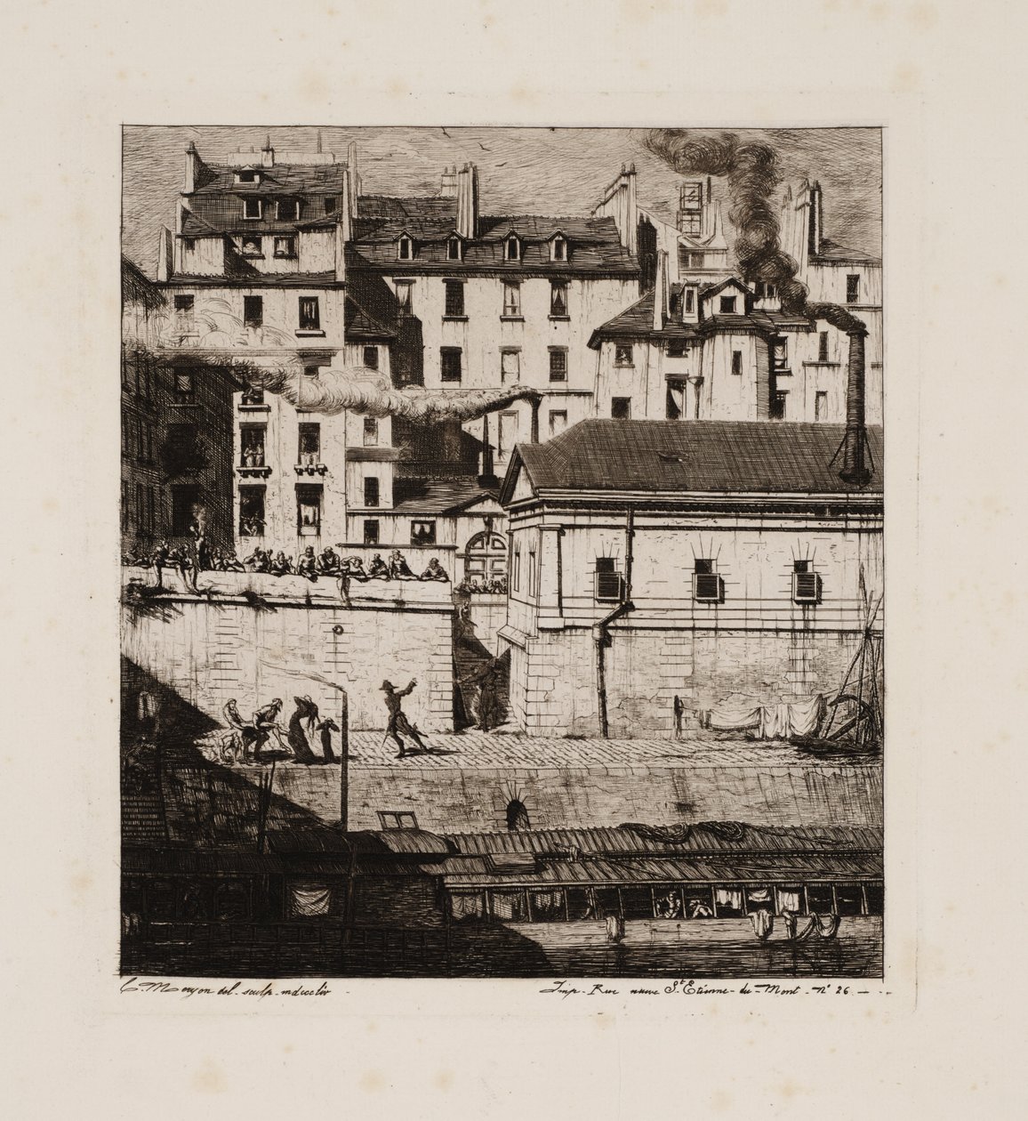 La Morgue, Paris - Charles Meryon