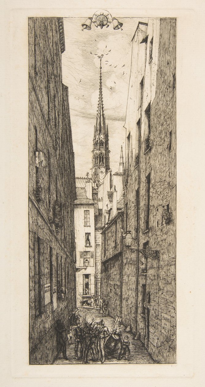 La rue des Chantres, Paris - Charles Meryon