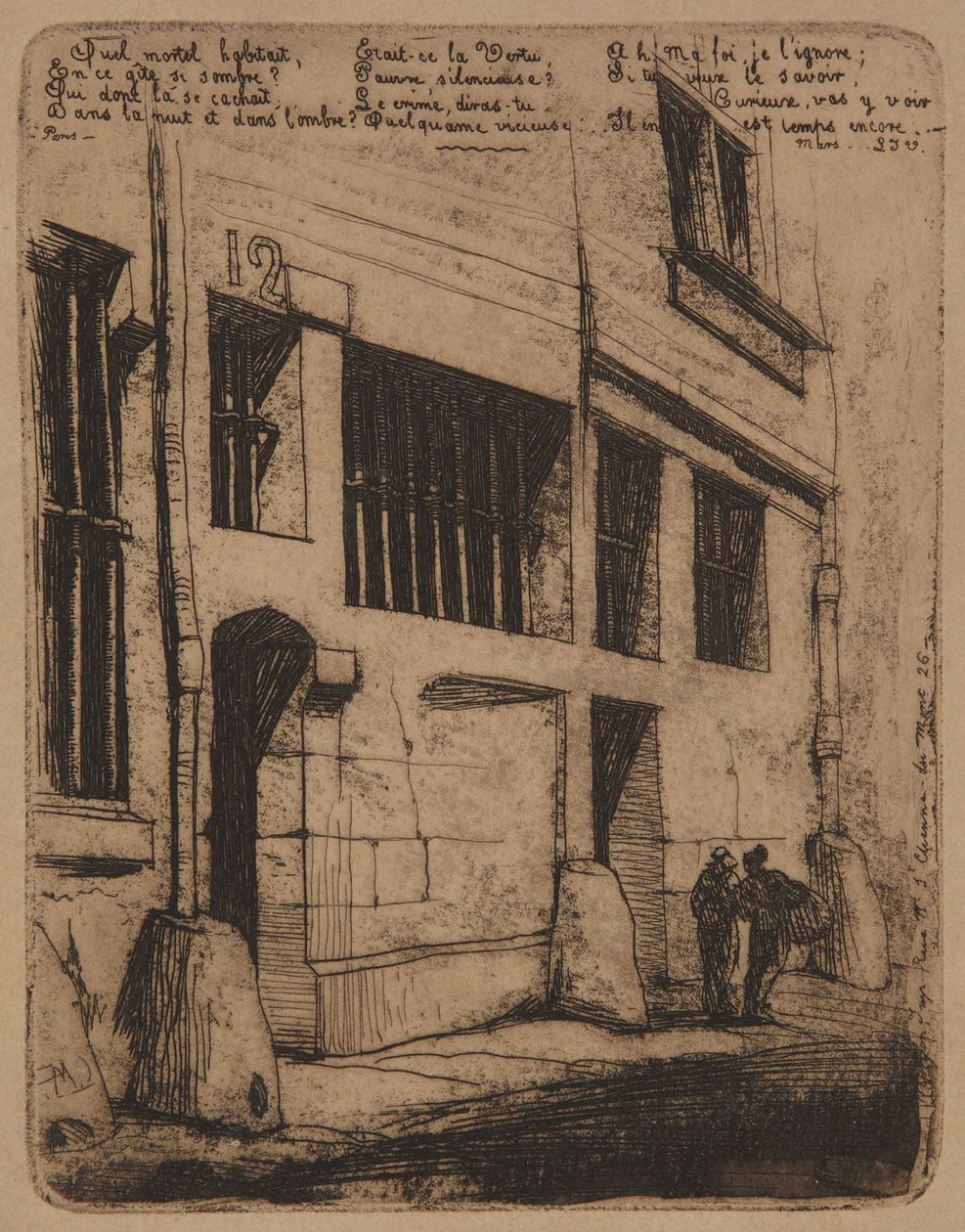 La Rue des Mauvais Garcons  -  1854 - Charles Meryon