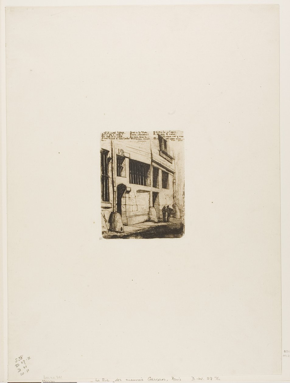 La rue des Mauvais Garçons - Charles Meryon