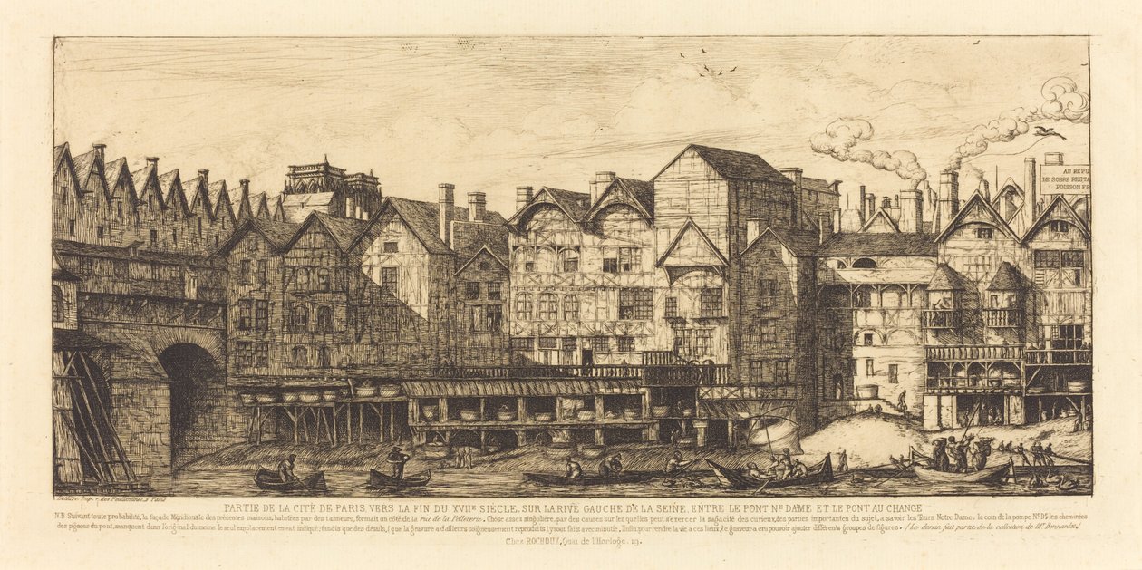 Partie de la Cité vers la fin du XVIIe siècle - Charles Meryon