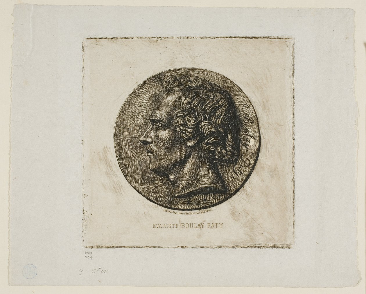 Portrait du poète Evariste Boulay-Paty - Charles Meryon