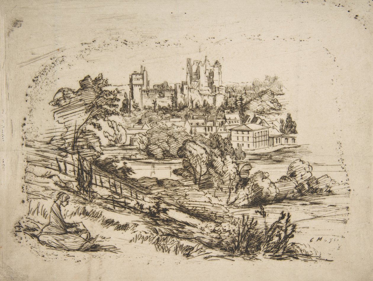 Ruines du Château de Pierrefonds, après Viollet-le-Duc - Charles Meryon