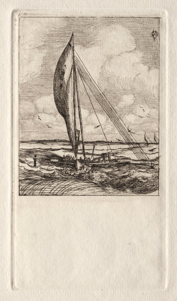Proa à voile rapide, Archipel de Mulgrave, Océanie - Charles Meryon
