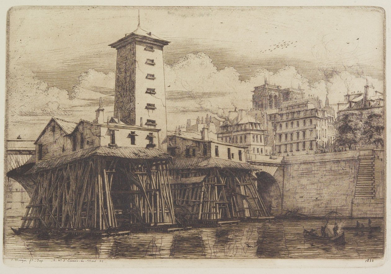 La pompe Notre-Dame - Charles Meryon
