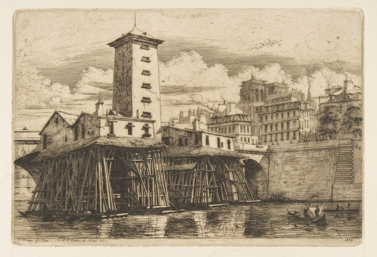 La pompe Notre-Dame, Paris - Charles Meryon