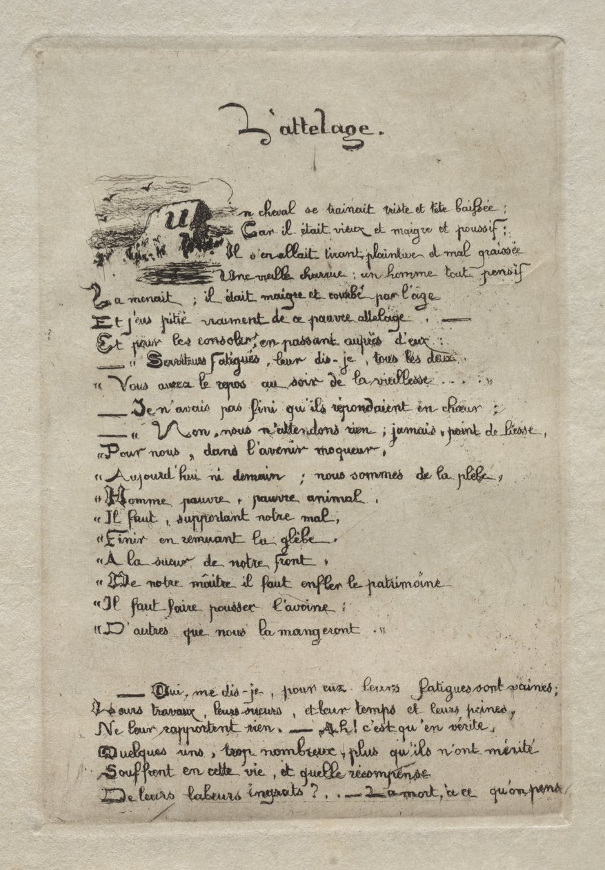 Le Laboureur et son cheval - Charles Meryon