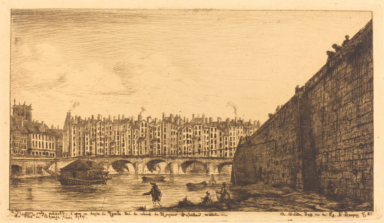 Le Pont-au-Change, Paris, vers 1784 - Charles Meryon after Victor Jean Nicolle