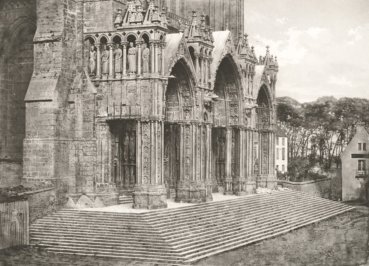 Cathédrale de Chartres - Portique du Midi XIIe Siècle, c. 1854, imprimé c. 1857 - Charles Nègre