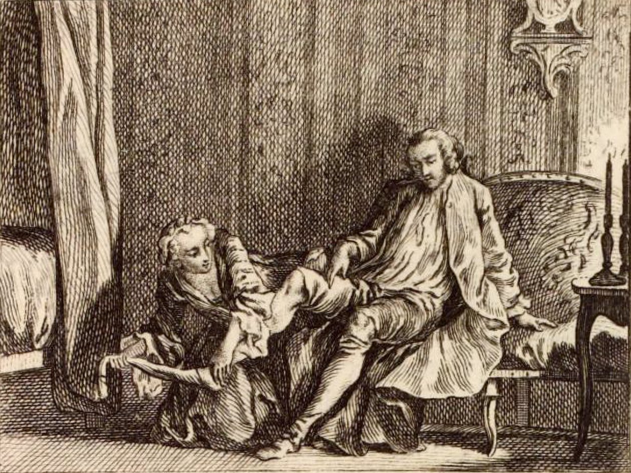 La Courtisane amoureuse - Charles Nicolas Cochin