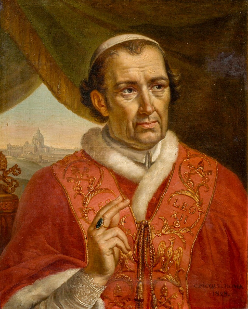 Portrait du pape Léon XII | Charles Picqué | Estampe d'art