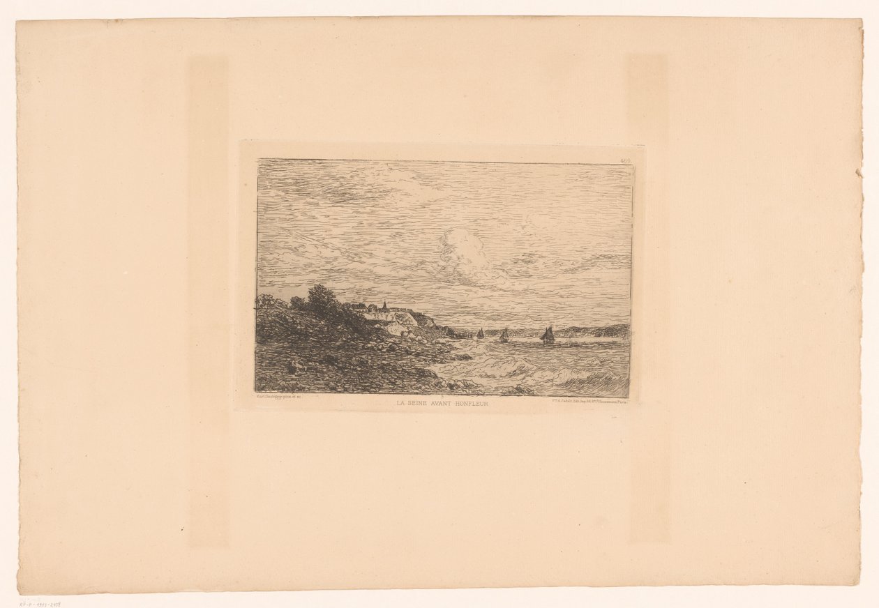 Vue de la Seine à Honfleur - Charles Pierre Daubigny