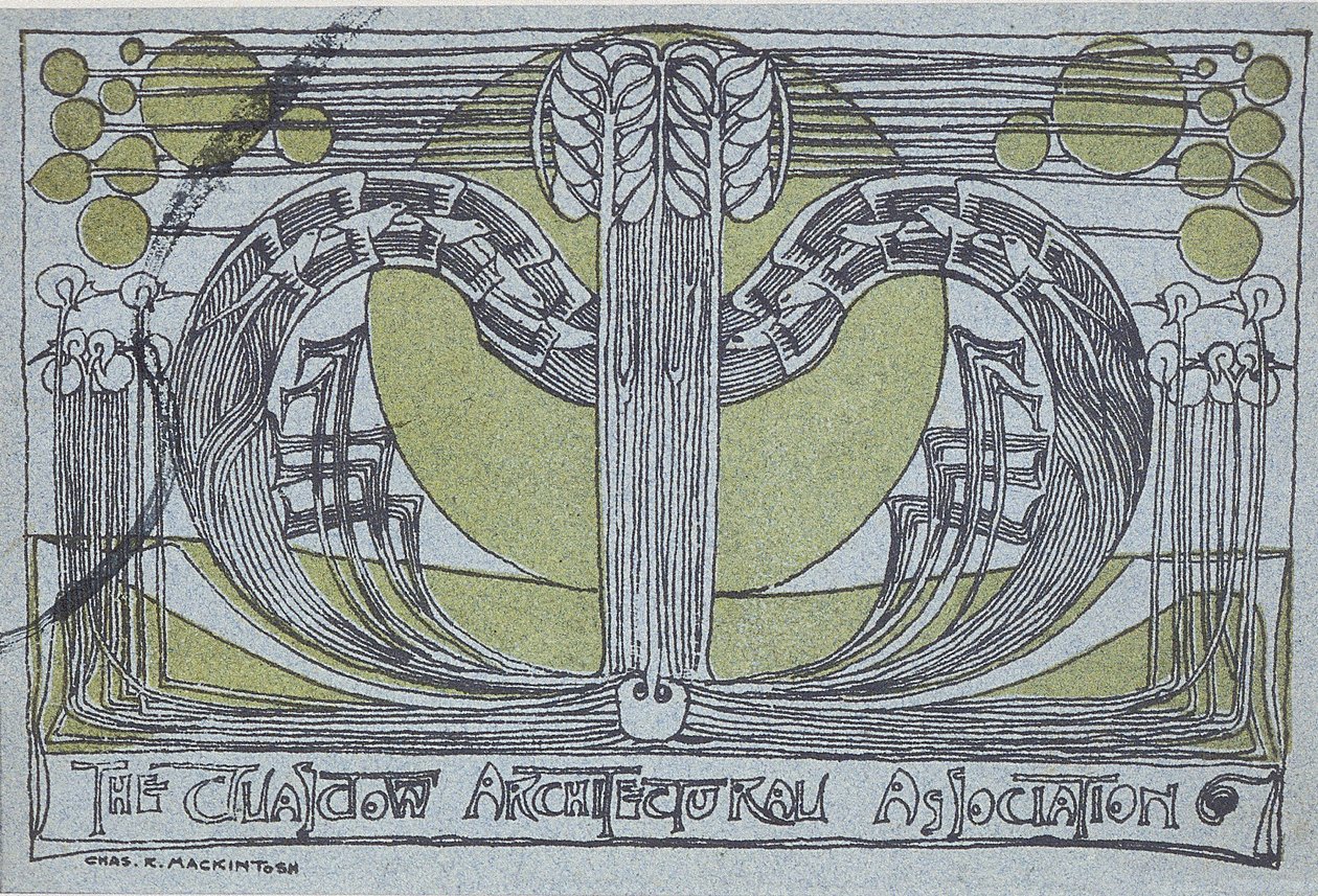Programme de Conversazione pour la Glasgow Architectural Association, 1894 - Charles Rennie Mackintosh