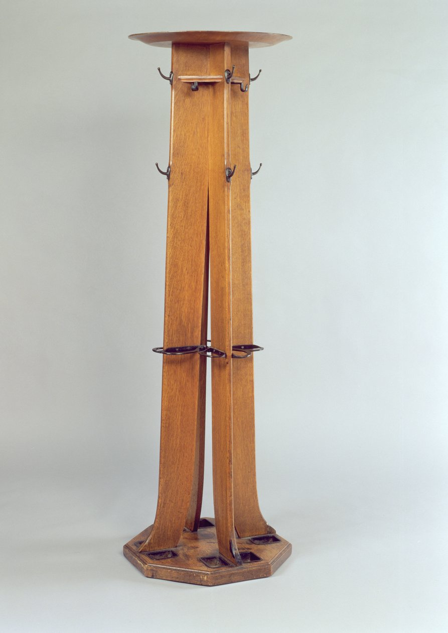 Porte-manteau, chapeau et parapluie pour les salons de thé Argyle Street, 1897 - Charles Rennie Mackintosh